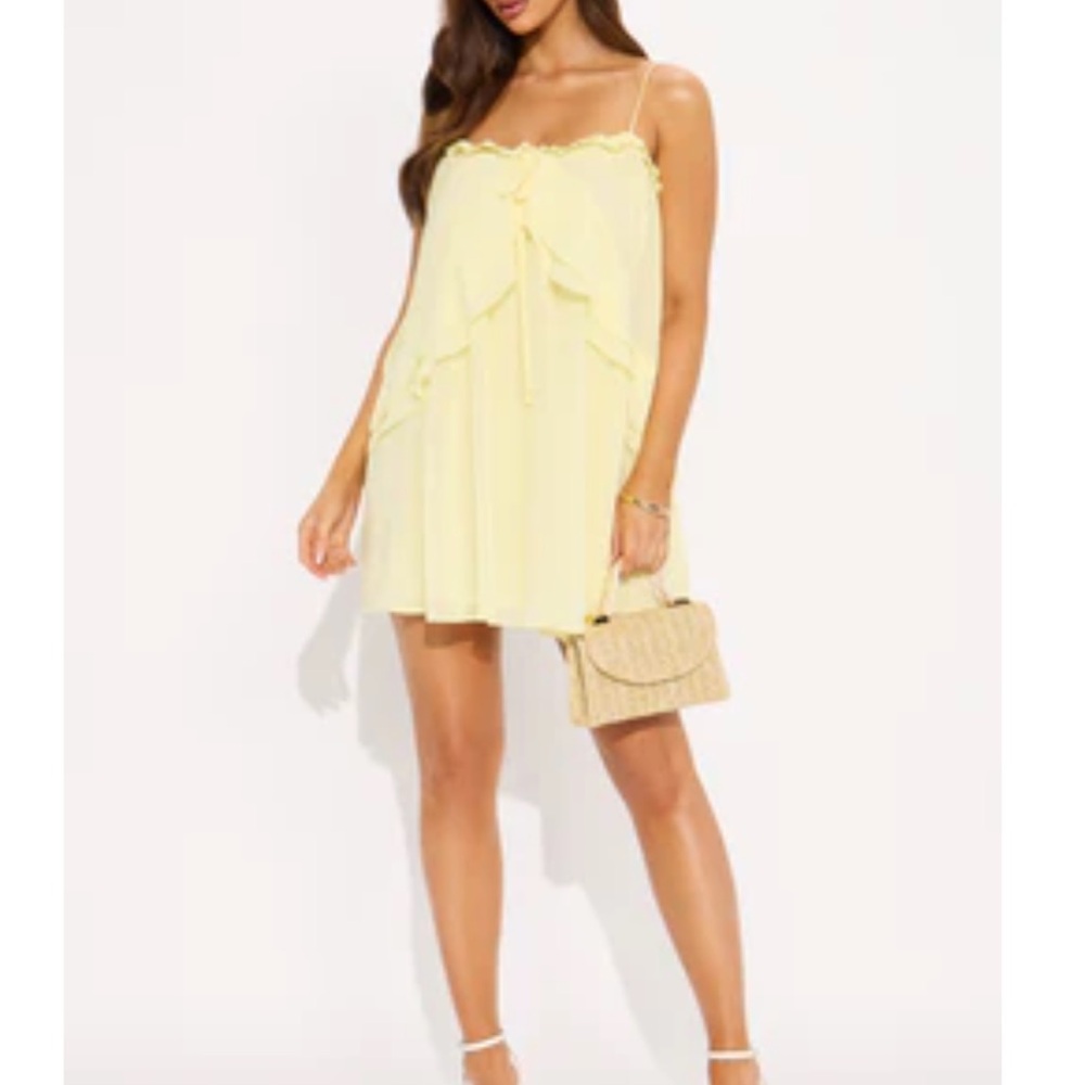 Elegant Yellow Women's Dress